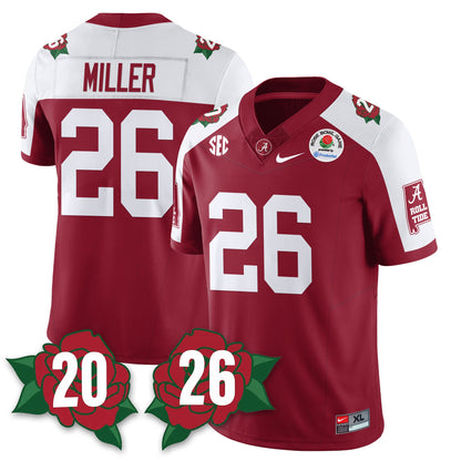 BAMA Rose Bowl Vapor Limited Football Jersey - All Stitched
