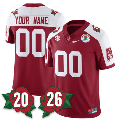 BAMA Rose Bowl Vapor Limited Football Jersey - All Stitched