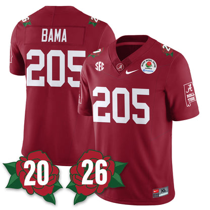 BAMA Rose Bowl Vapor Limited Football Jersey - All Stitched