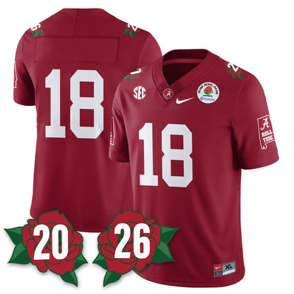 BAMA Rose Bowl Vapor Limited Football Jersey - All Stitched