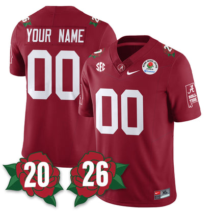 BAMA Rose Bowl Vapor Limited Football Jersey - All Stitched
