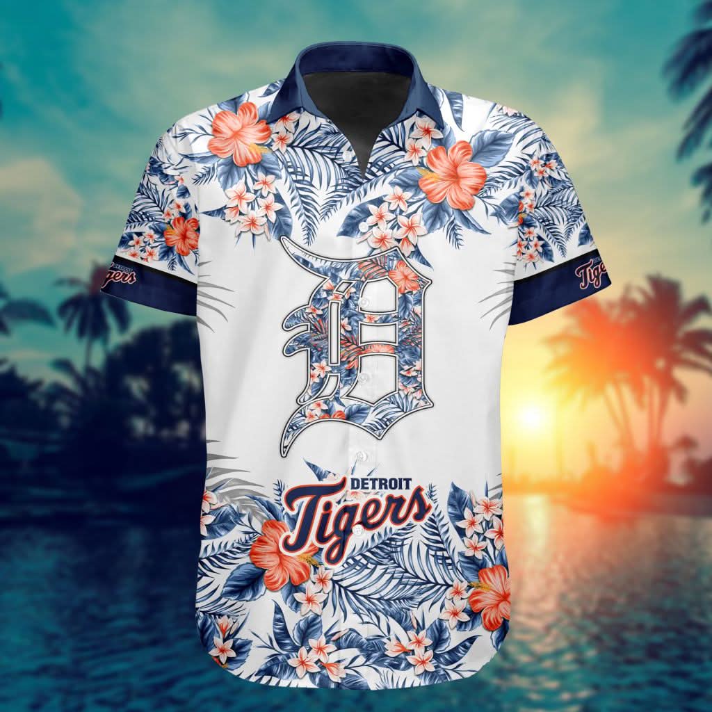 Detroit Tigers Special Hawaiin Design Button Shirt ST2401 - The Lucky Shops