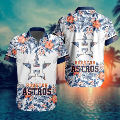 Houston Astros Special Hawaiin Design Button Shirt ST2401 - The Lucky Shops