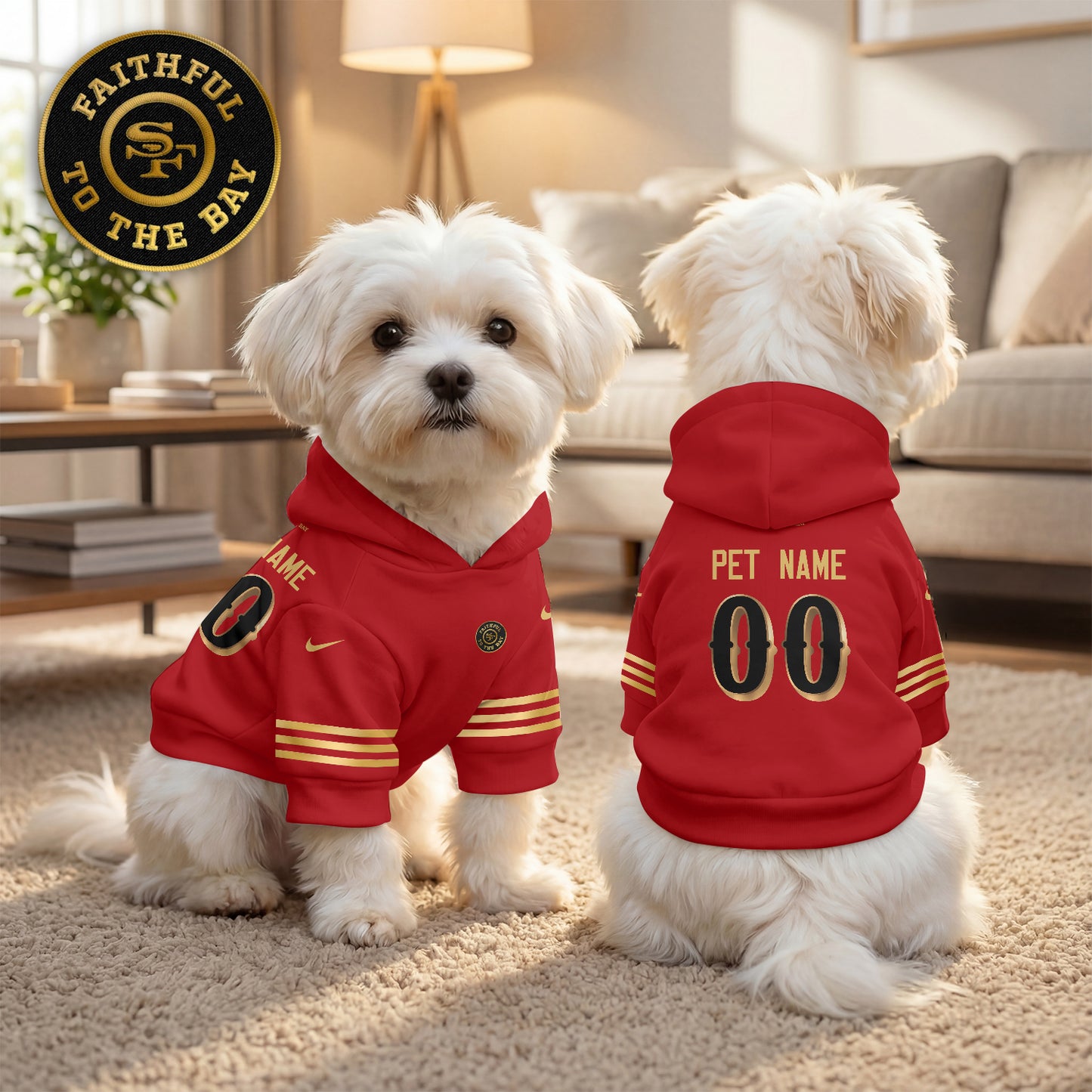 San Fransisco 49ers “Rivalries” Pet Hoodie