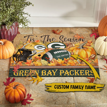 Green Bay Packers Doormat Custom Your Family Name And Choose Your Quotes, Sport Doormat, Sport Gifts For Fan EHIVM-60421N