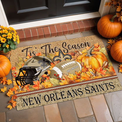 New Orleans Saints Doormat Custom Your Family Name And Choose Your Quotes, Sport Doormat, Sport Gifts For Fan EHIVM-60421N