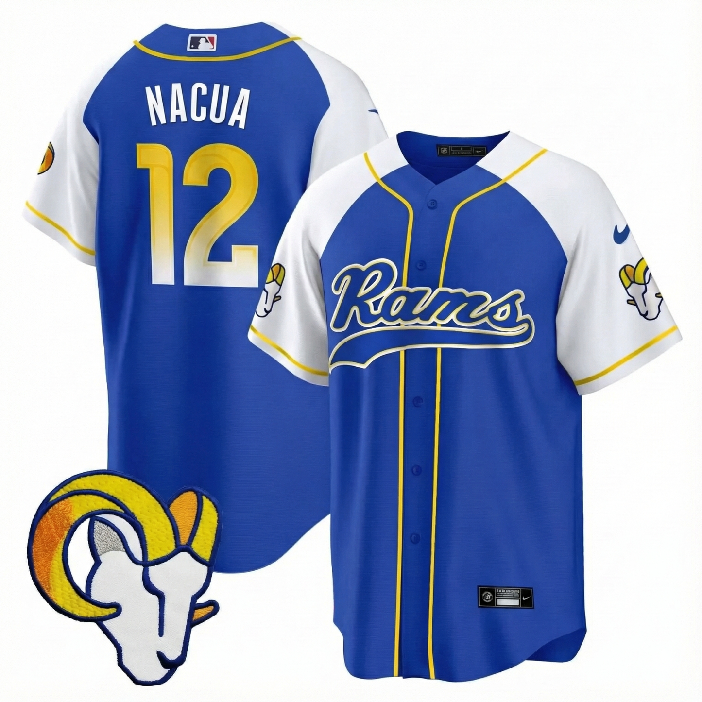 Rams Baseball Jersey - All Stitched