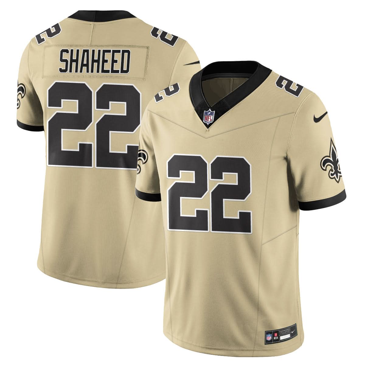 New Orleans Saints Golds Alternate Vapor Limited Jersey - All Stitched