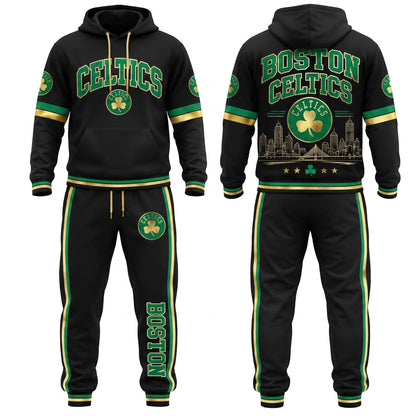 BOS Streetwear Hoodie Pants Set - Printed