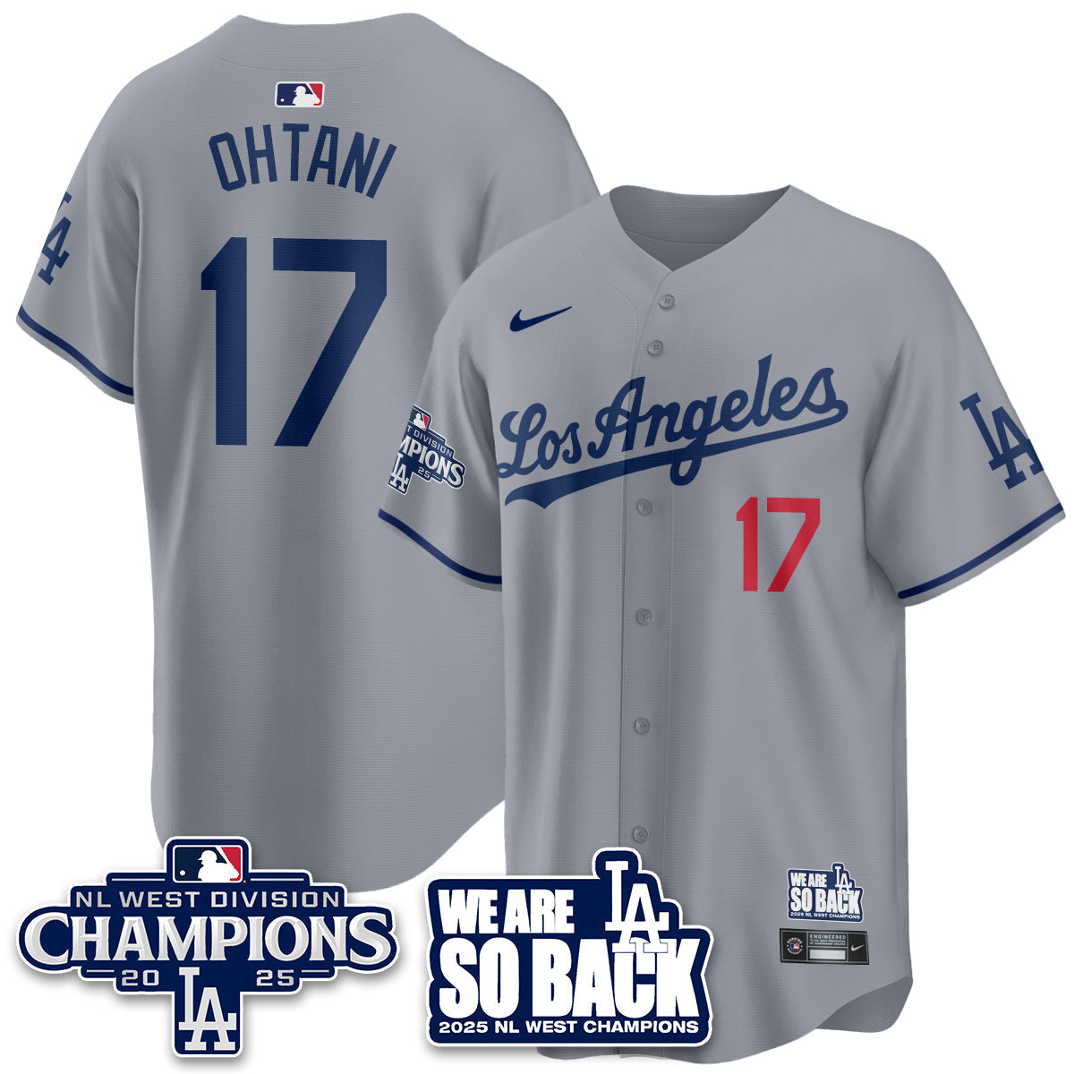LAD 2025 NL West Division Champions Jersey - All Stitched