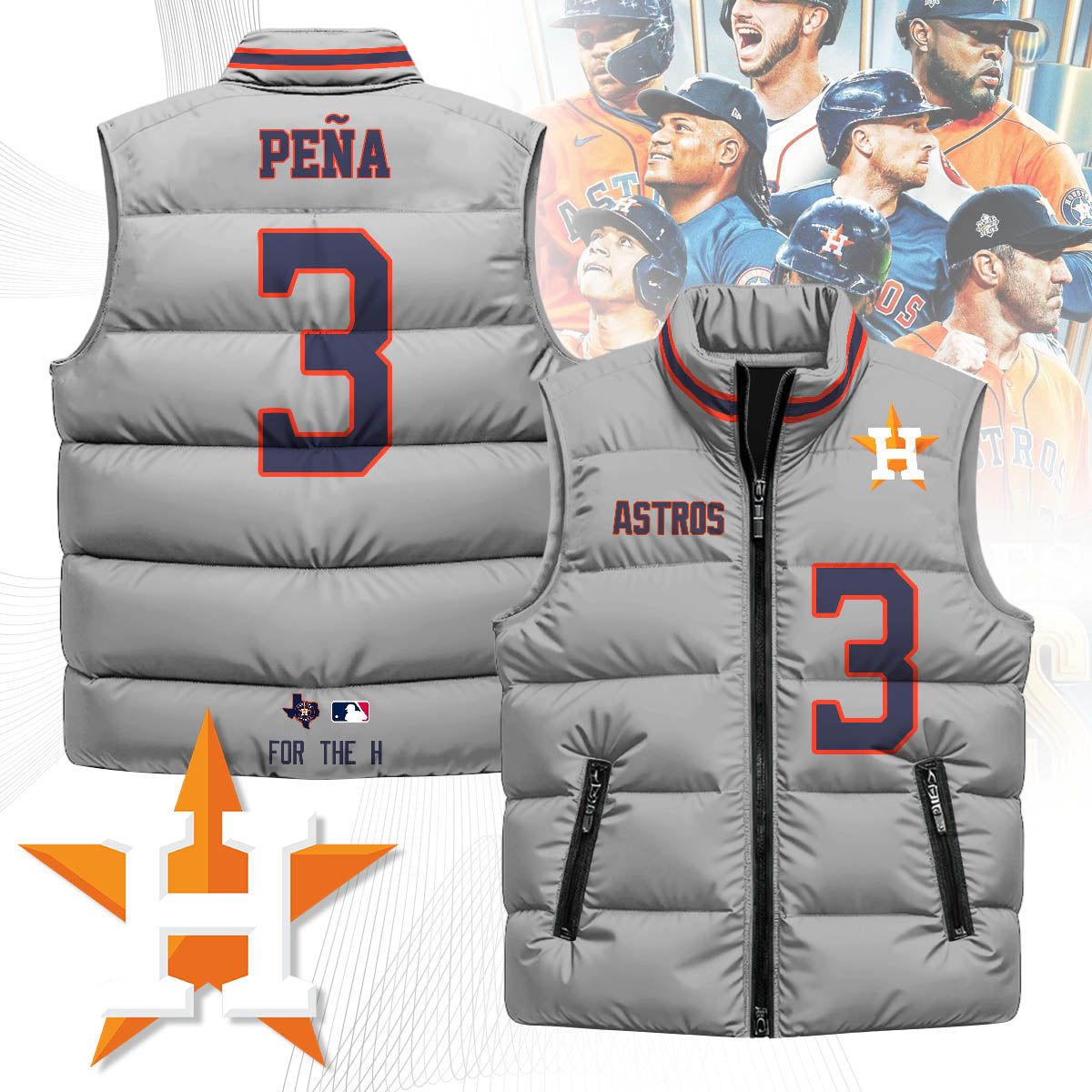 Houston Astros Unisex Puffer Vest