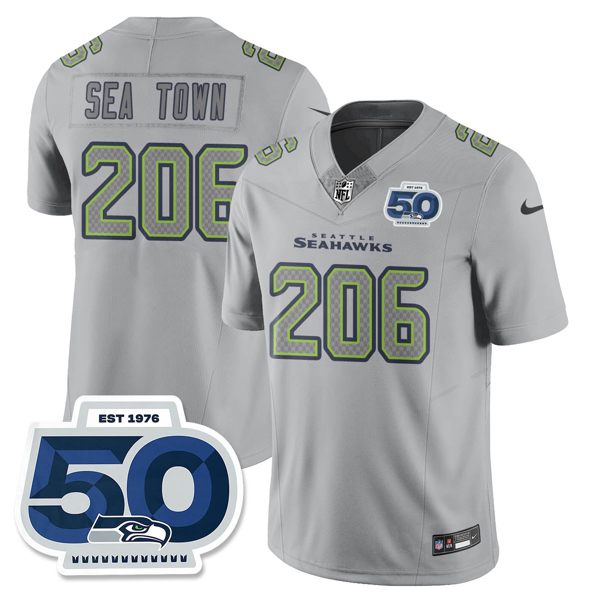 Seattle Seahawks Atmosphere Vapor Limited Jersey - All Stitched
