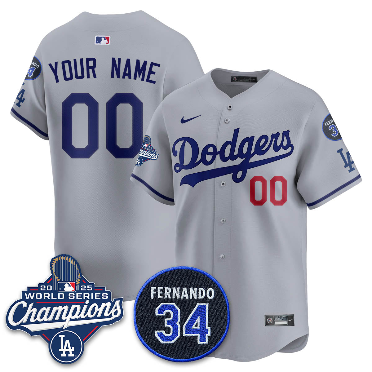 LAD 2025 World Series Champions Custom Jersey - All Stitched