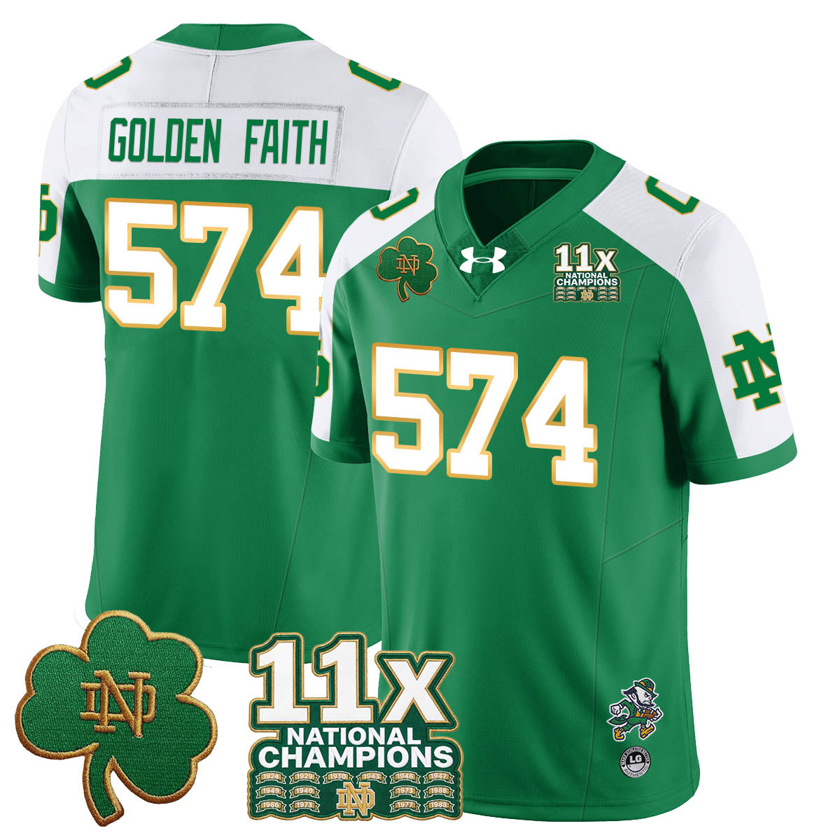 ND 11x-Time National Champions Vapor Limited Jersey - All Stitched