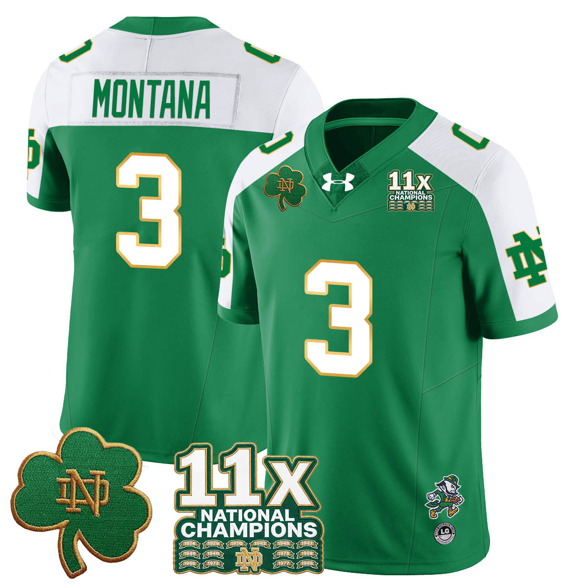 ND 11x-Time National Champions Vapor Limited Jersey - All Stitched