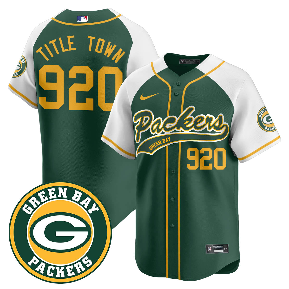 Green Bay Packers Limited Baseball Jersey - All Stitched