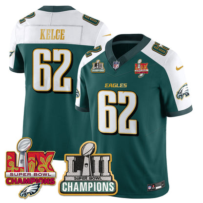 PHI LII-LIX Super Bowl Champions Vapor Limited Gold Jersey - All Stitched