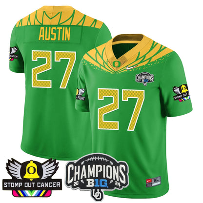 Oregon Alternate 2024 Big Ten Champions Jersey V2 - All Stitched