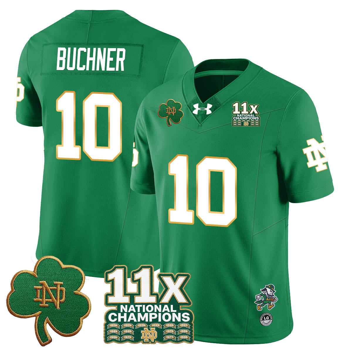 ND 11x-Time National Champions Vapor Limited Jersey - All Stitched