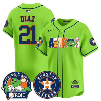 Houston Astros Orbit Vapor Premier Jersey - All Stitched