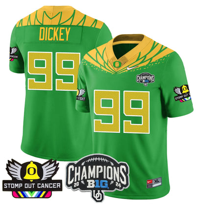 Oregon Alternate 2024 Big Ten Champions Jersey V2 - All Stitched