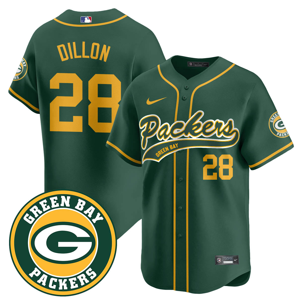 Green Bay Packers Limited Baseball Jersey - All Stitched