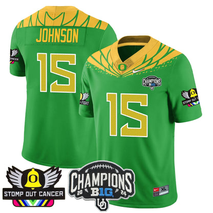 Oregon Alternate 2024 Big Ten Champions Jersey V2 - All Stitched