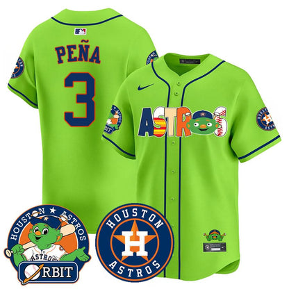 Houston Astros Orbit Vapor Premier Jersey - All Stitched