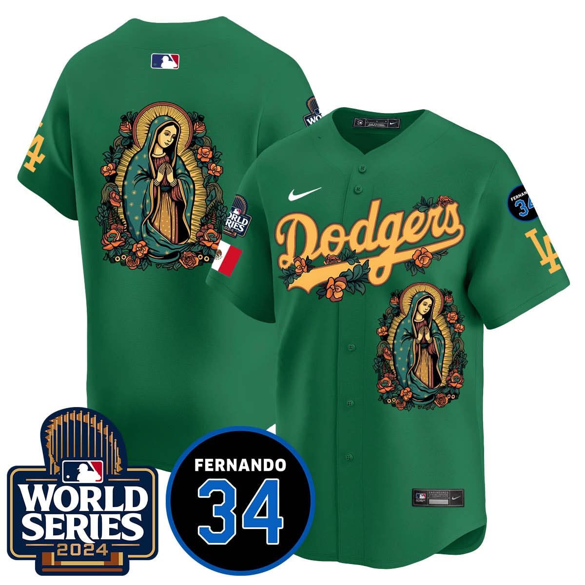 Dodgers Guadalupe - Fernando Valenzuela Memorial Jersey - Printed