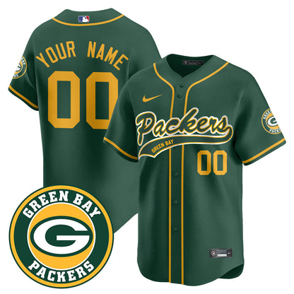 Green Bay Packers Limited Baseball Custom Jersey - All Stitched