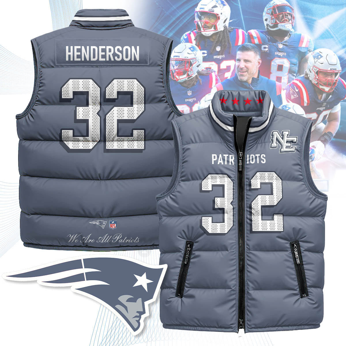 New England Patriots Rivalry Series Puffer Vest