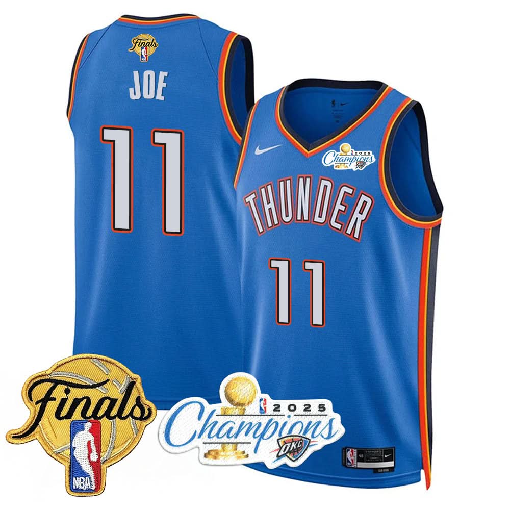 Oklahoma City Thunder 2025 NBA Champions Jersey - All Stitched
