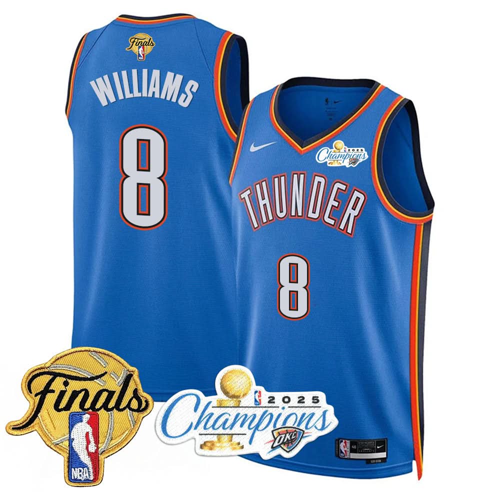 Oklahoma City Thunder 2025 NBA Champions Jersey - All Stitched