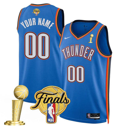 Oklahoma City Thunder 2024-25 Champions Custom Jersey - All Stitched