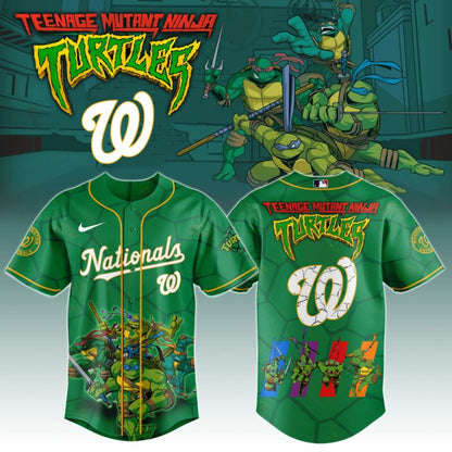 .         Washington Nationals x Ninja Turtles Night Game Limited Edition Jersey 2025
