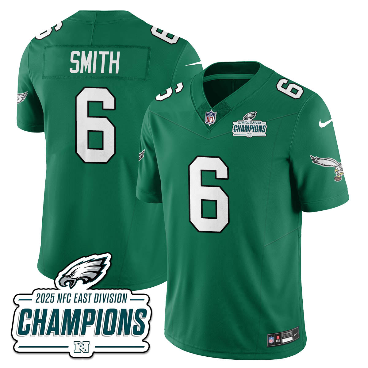 PHI NFC East Champions Vapor Limited Jersey - All Stitched