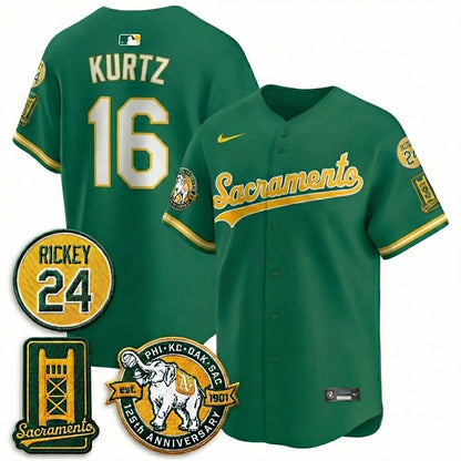 OAK 2026 Alternate Sacramento - Celebrating 125 Years -  Limited Vapor Green Jersey - All Stitched