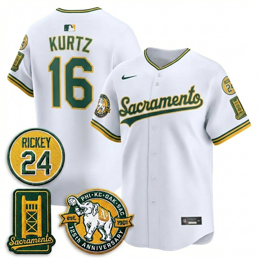 OAK 2026 Alternate Sacramento - Celebrating 125 Years -  Limited Vapor Green Jersey - All Stitched