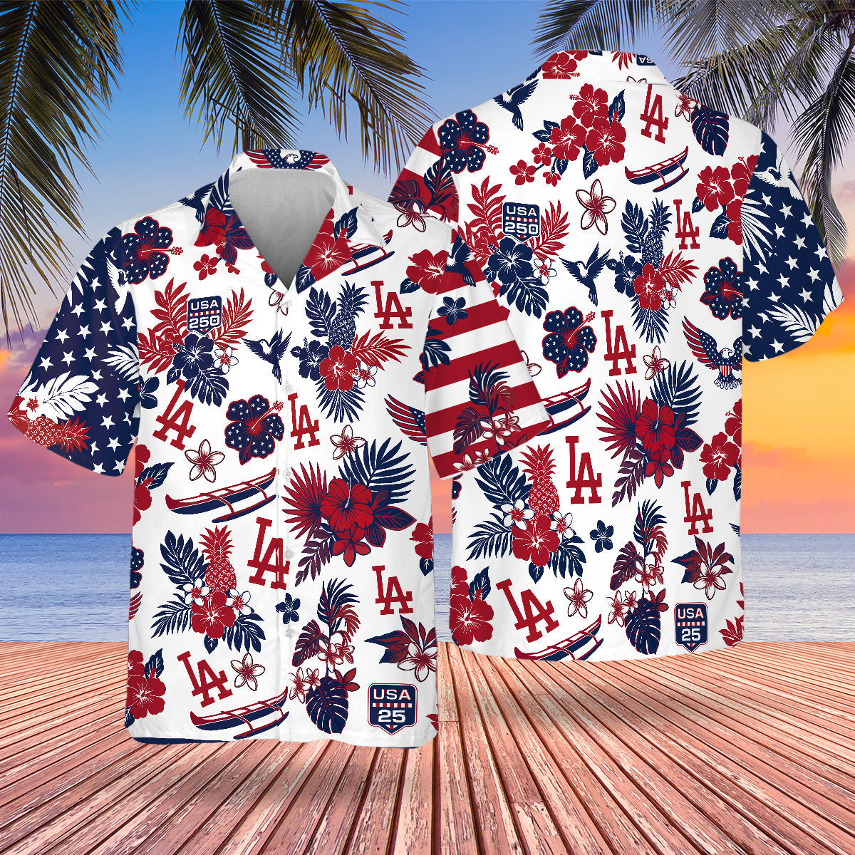 LAD Special Semiquincentennial Hawaiian Design Button Shirt V2