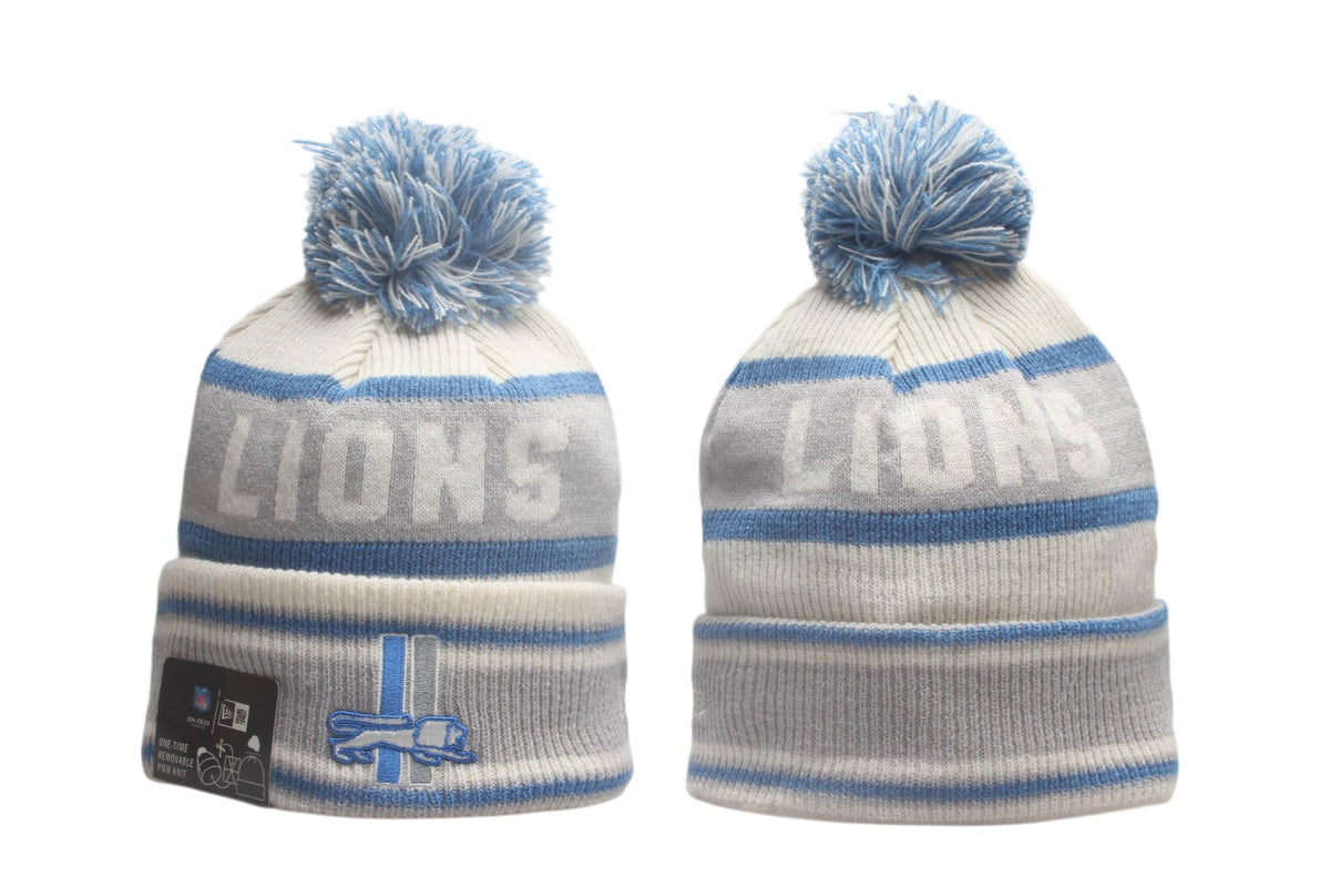 DET Cuffed Knit Hat with Pom - Embroidered Patch