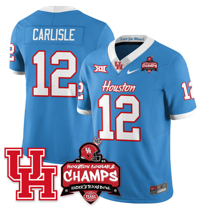 Houston Cougar Football 2025 Kinder's Texas Bowl Champions Jersey - All Stitched