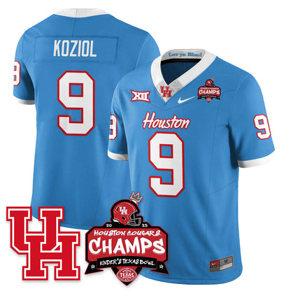Houston Cougar Football 2025 Kinder's Texas Bowl Champions Jersey - All Stitched
