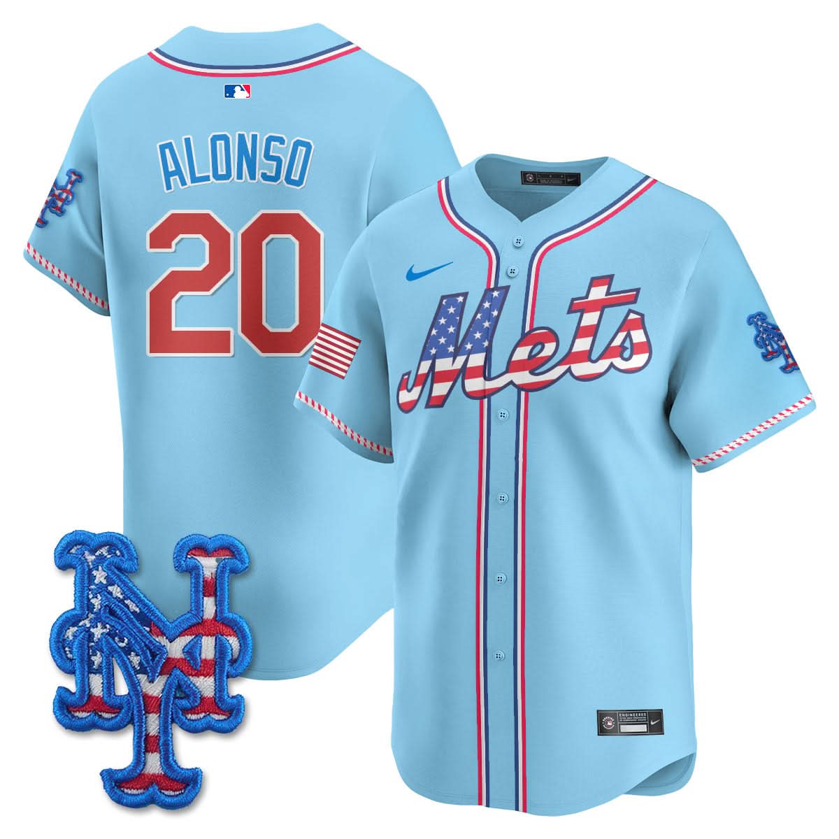 New York Mets 2025 Fourth of July Jersey - All Stitched