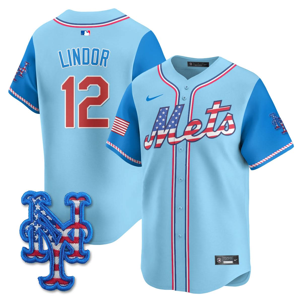 New York Mets 2025 Fourth of July Jersey - All Stitched