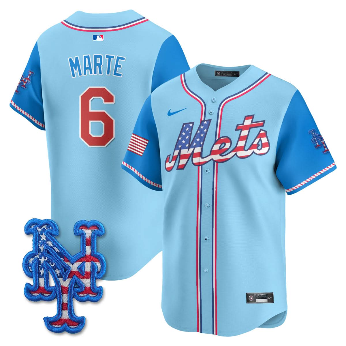 New York Mets 2025 Fourth of July Jersey - All Stitched