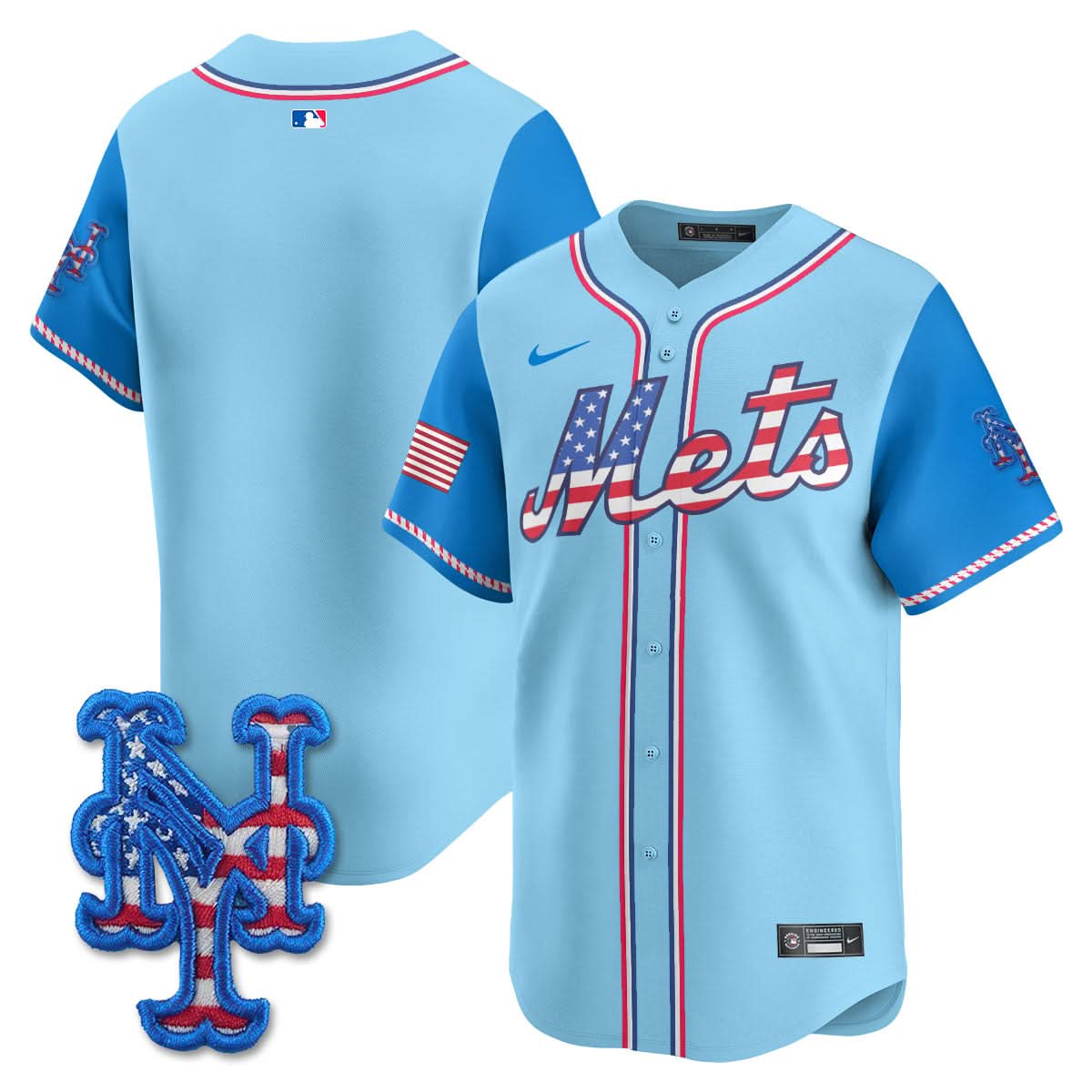 New York Mets 2025 Fourth of July Jersey - All Stitched