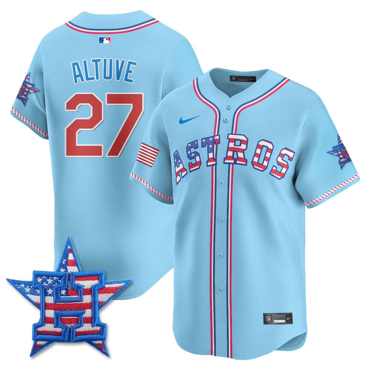 Houston Astros 2025 Fourth of July Jersey - All Stitched