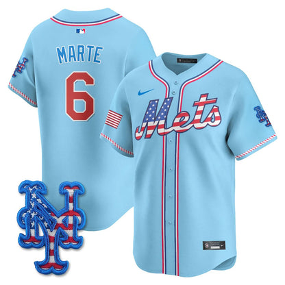 New York Mets 2025 Fourth of July Jersey - All Stitched