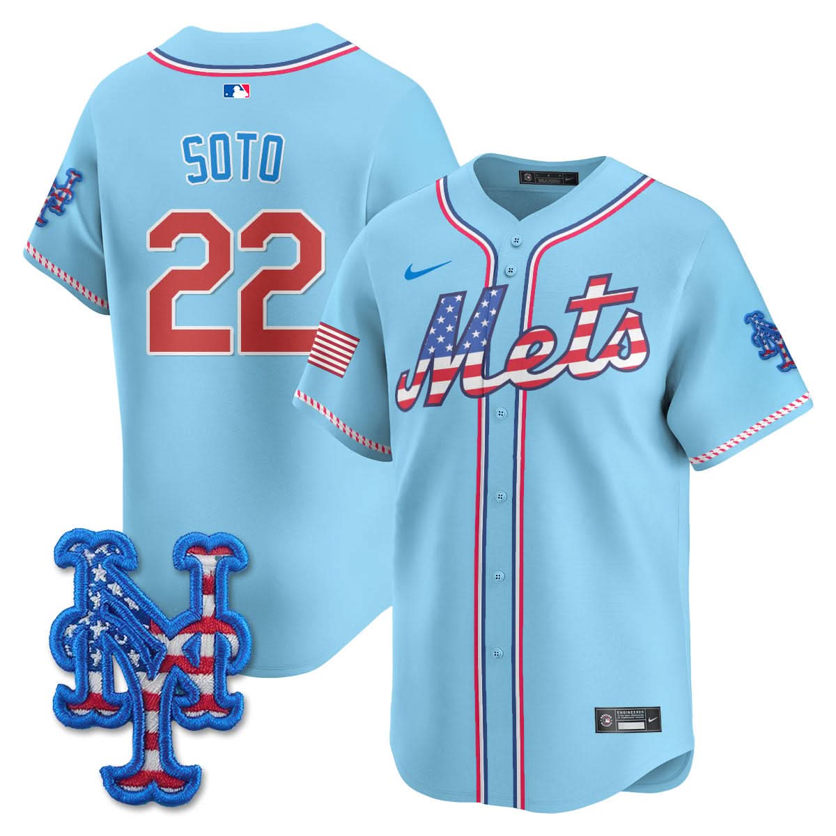 New York Mets 2025 Fourth of July Jersey - All Stitched