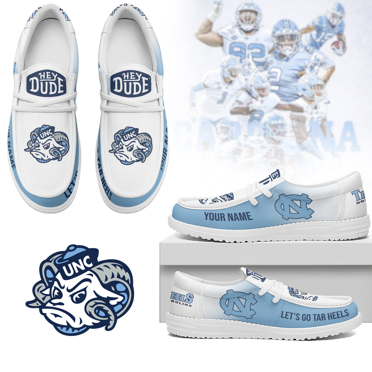 North Carolina Tar Heels | Premium Loafer Shoes